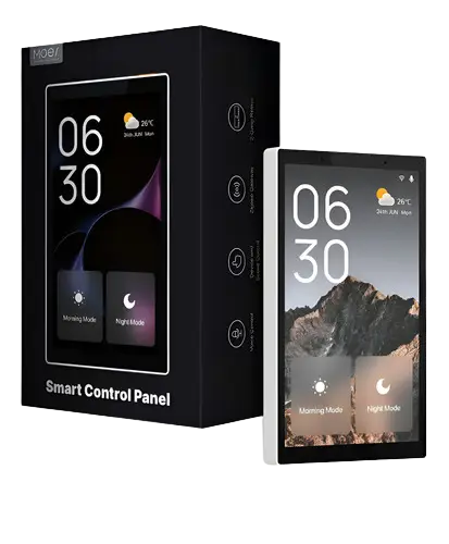 Pantalla / Panel Inteligente Tuya Interruptor Doble Y Alexa Blanco