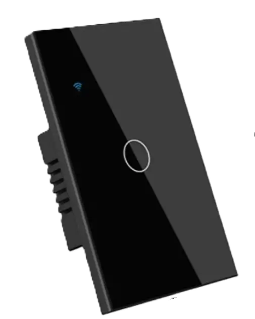 Interruptor Tactil Inteligente Wifi Domótica - Tuya Negro 1 Botón