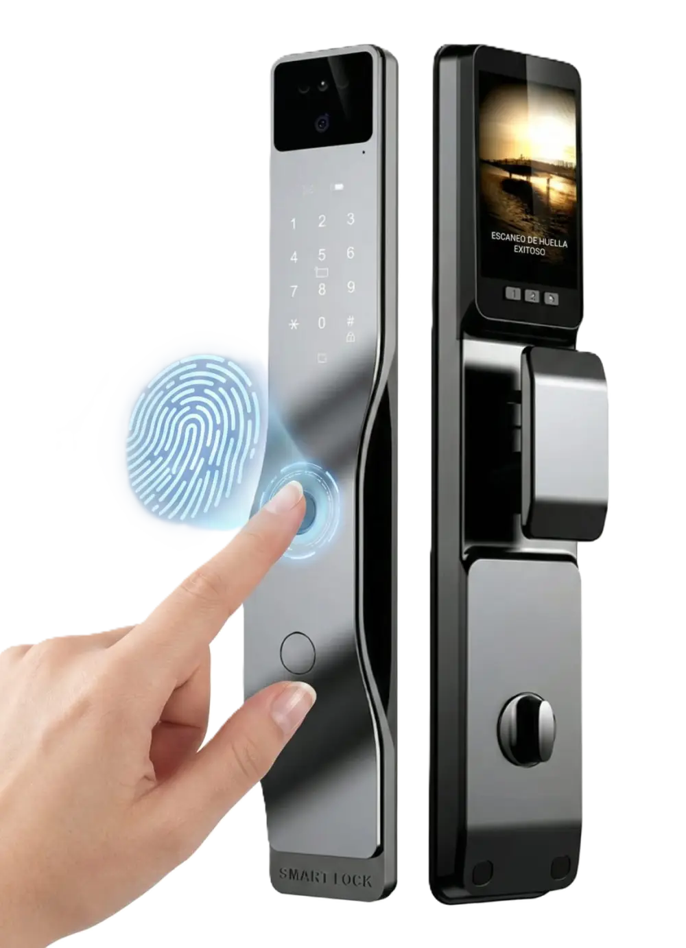 Cerradura WIFI • DM0125 Slim • Biometría Facial 3D (Gris)