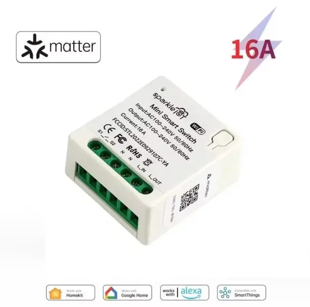 Mini Interruptor Wifi - Matter -  Blanco